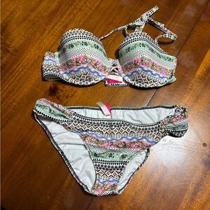 Victoria's Secret Multicolor Patterned Bikini